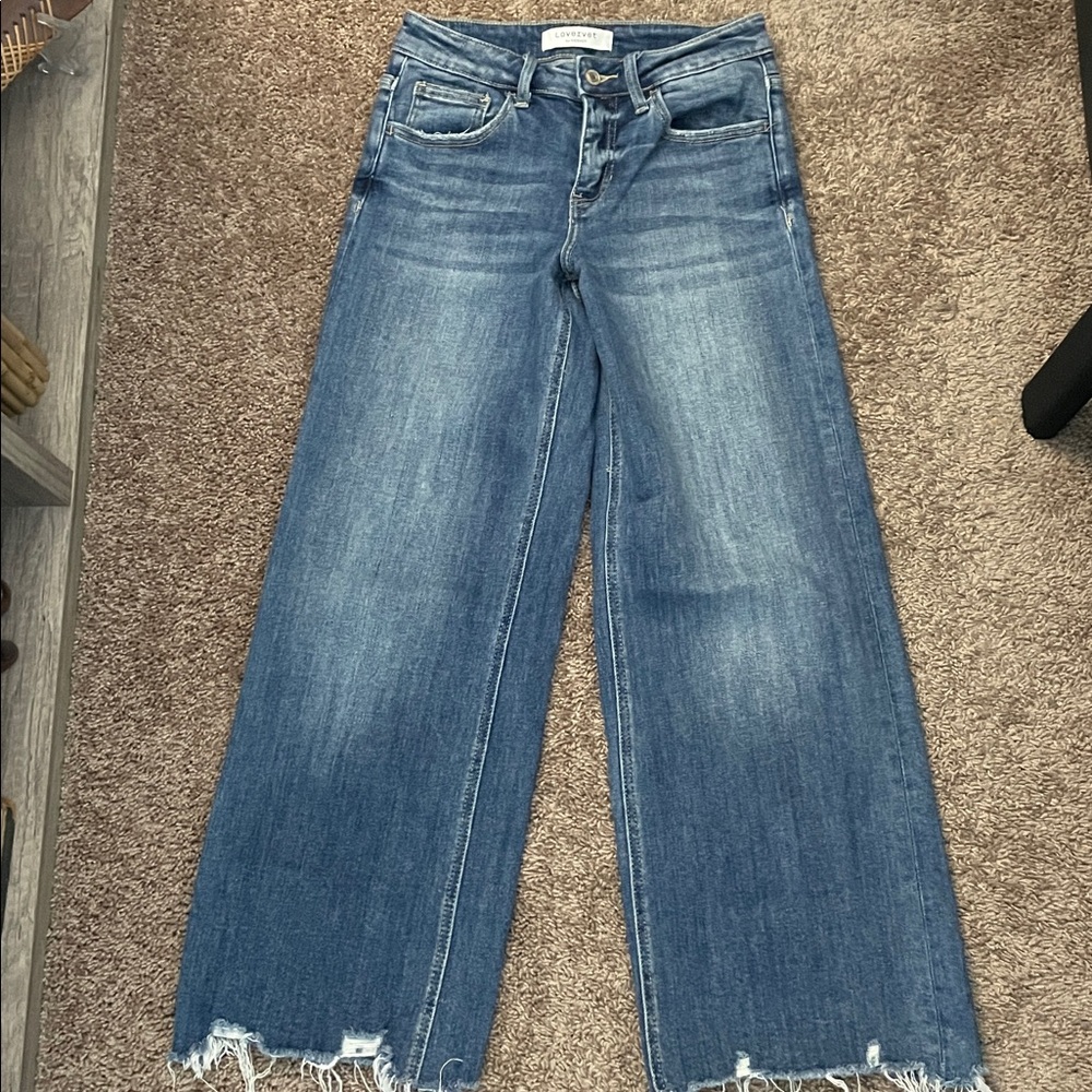 Women's Blue Wide Leg Jeans